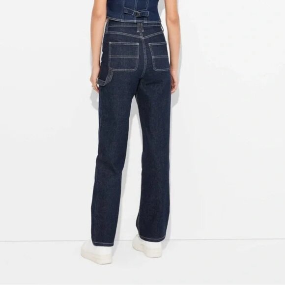 NEW Wild Fable™ Women's High-Rise Easy Rigid Straight Jeans Ultra Dark Wash - Picture 2 of 11